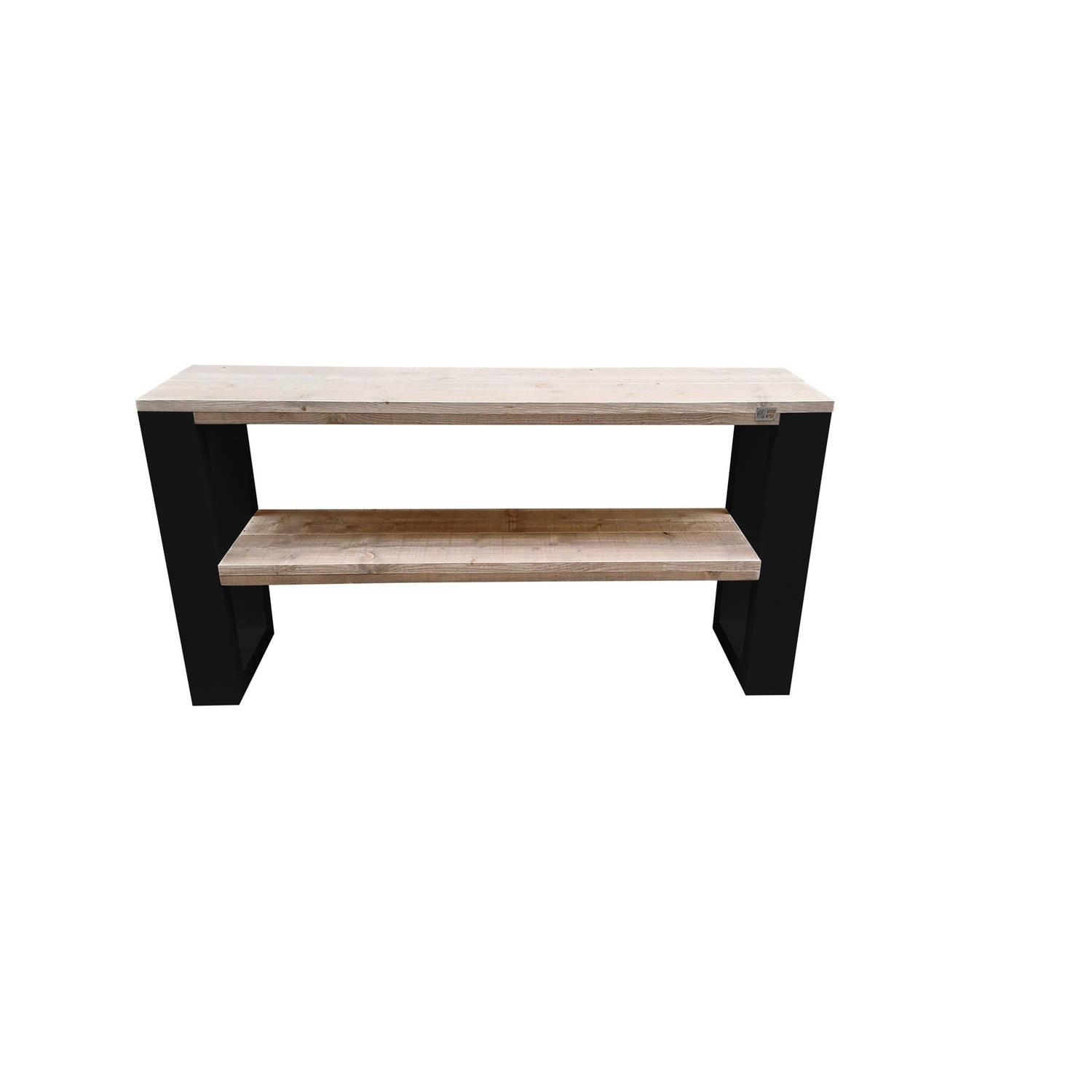 Wood4you Side table New Orleans industrial wood - Zwart Eettafels 150 cm Bijzettafel