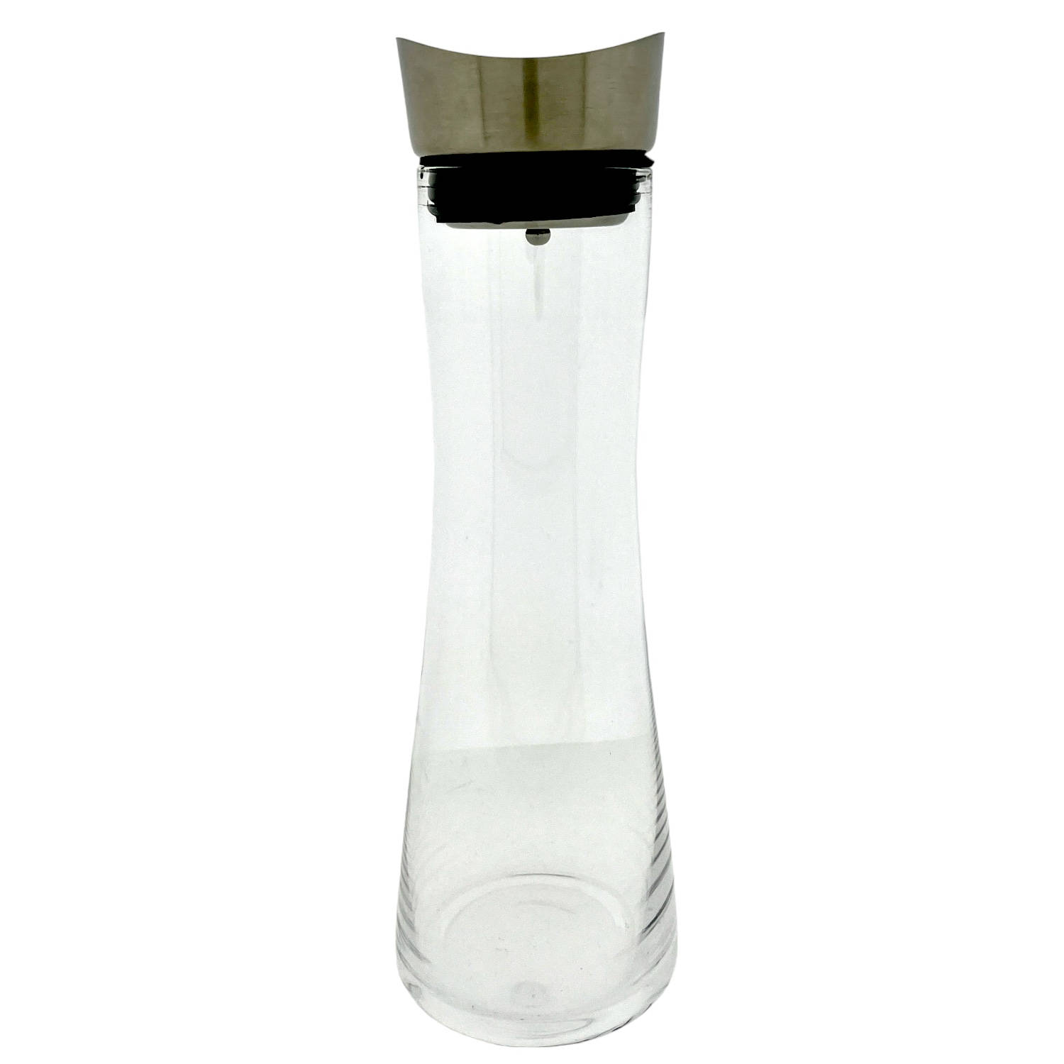 Glazen Karaf met roestvrijstalen Schenktuit en zeef glazen kan Ø 10 x 34 cm 1 liter glazen