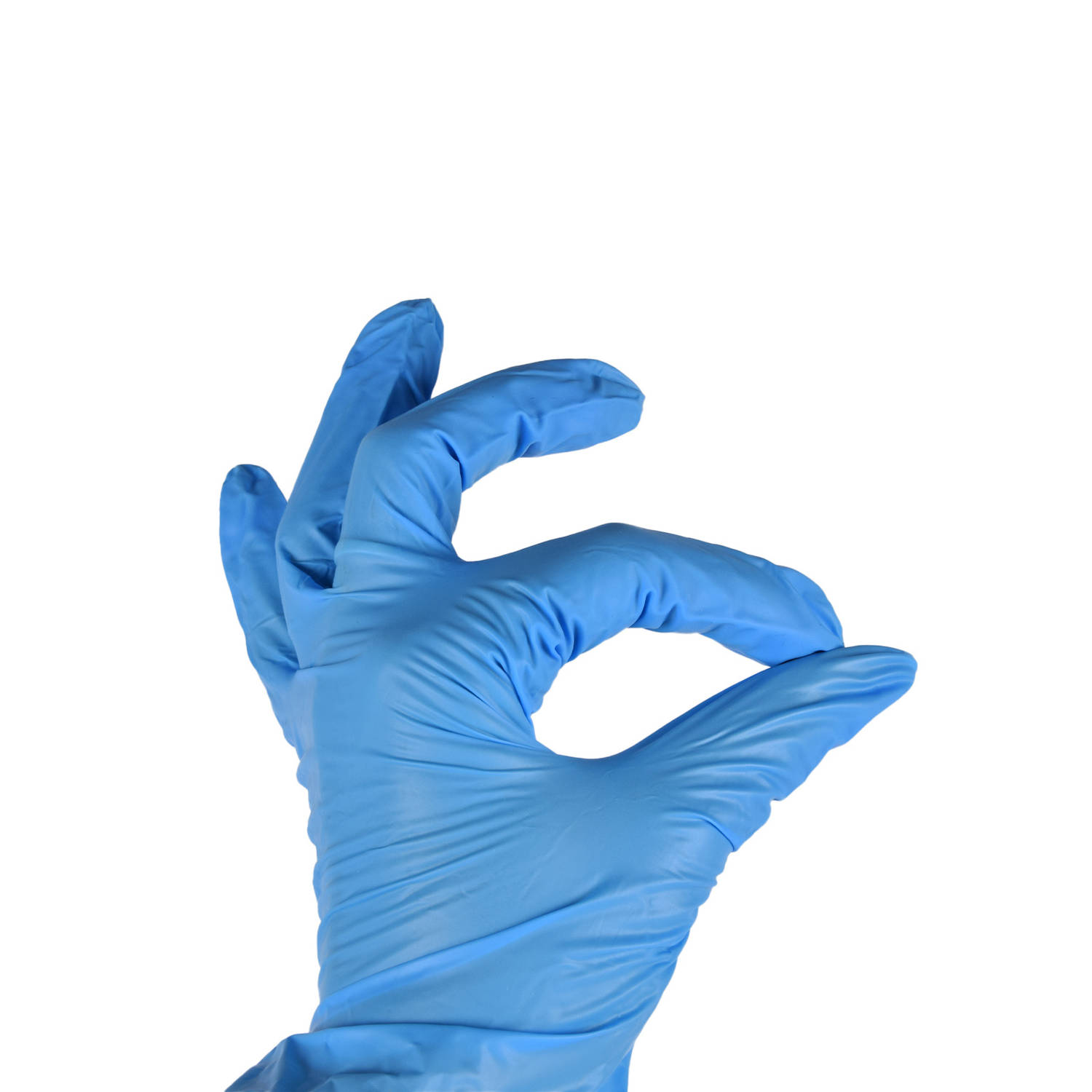 Nitra Force XL Huishoudhandschoenen | 100 Stuks in Blauwe | Nitril Wegwerp Handschoenen | Latexvrij en Poedervrij voor Medisch en Huishoudelijk Gebruik