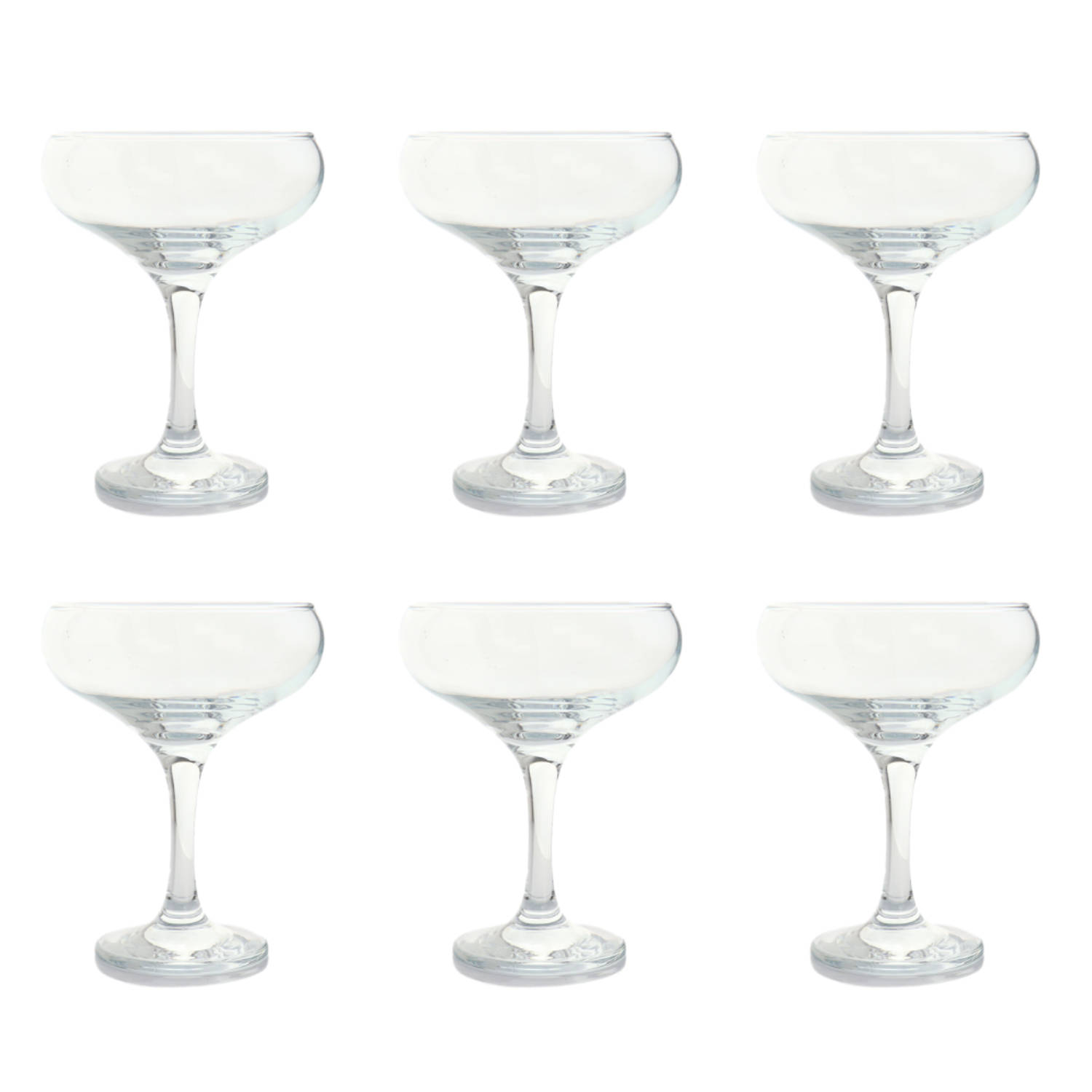 OTIX Champagnecoupe Glazen - 6 Stuks - Glas - Champagneglazen - Pornstar Martini Glazen - Cocktailglazen