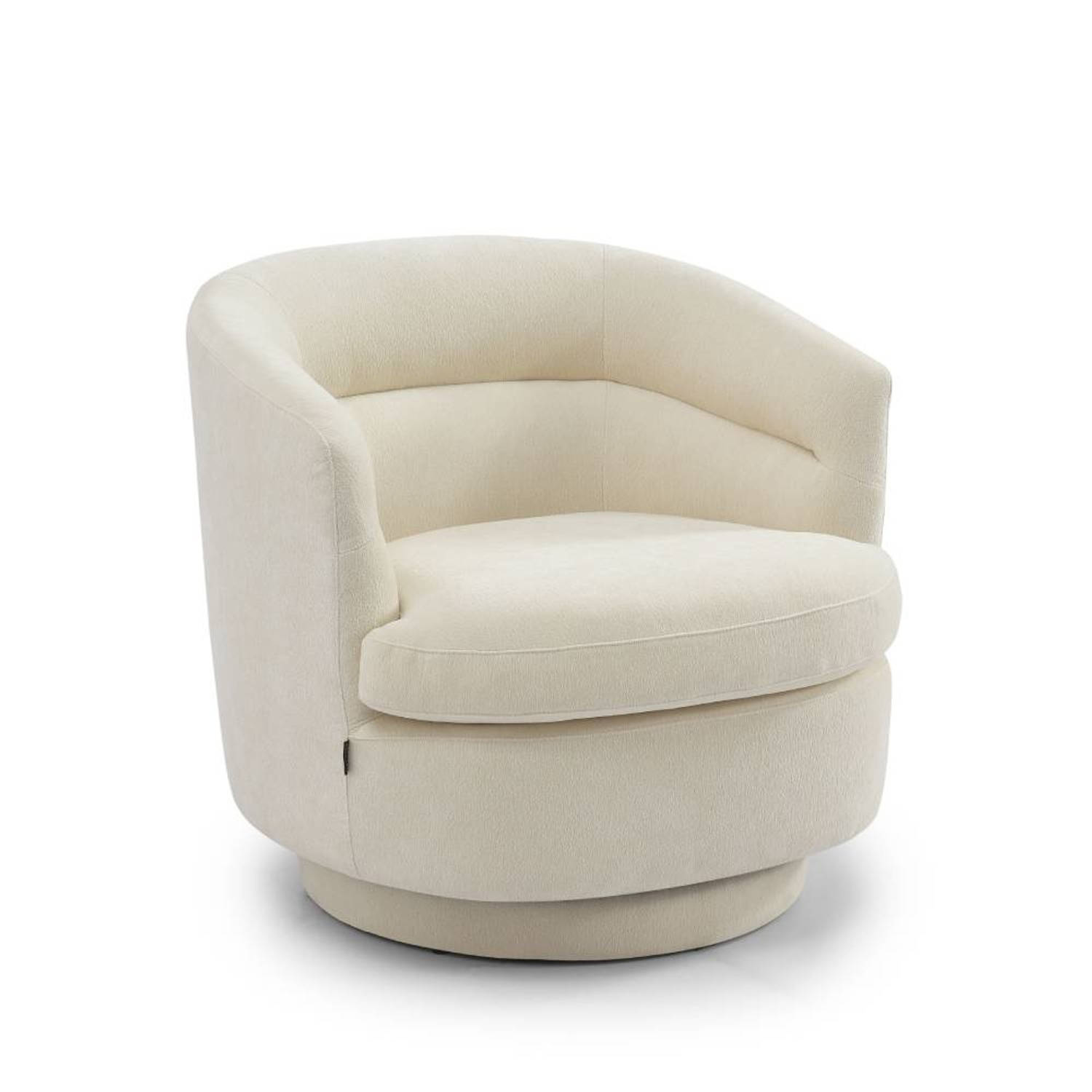 Bronx71® Scandinavische fauteuil Valerie draaibaar chenille off white