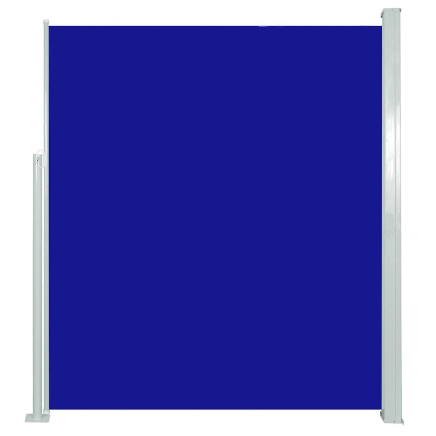 vidaXL Zijluifel uittrekbaar 160x500 cm blauw