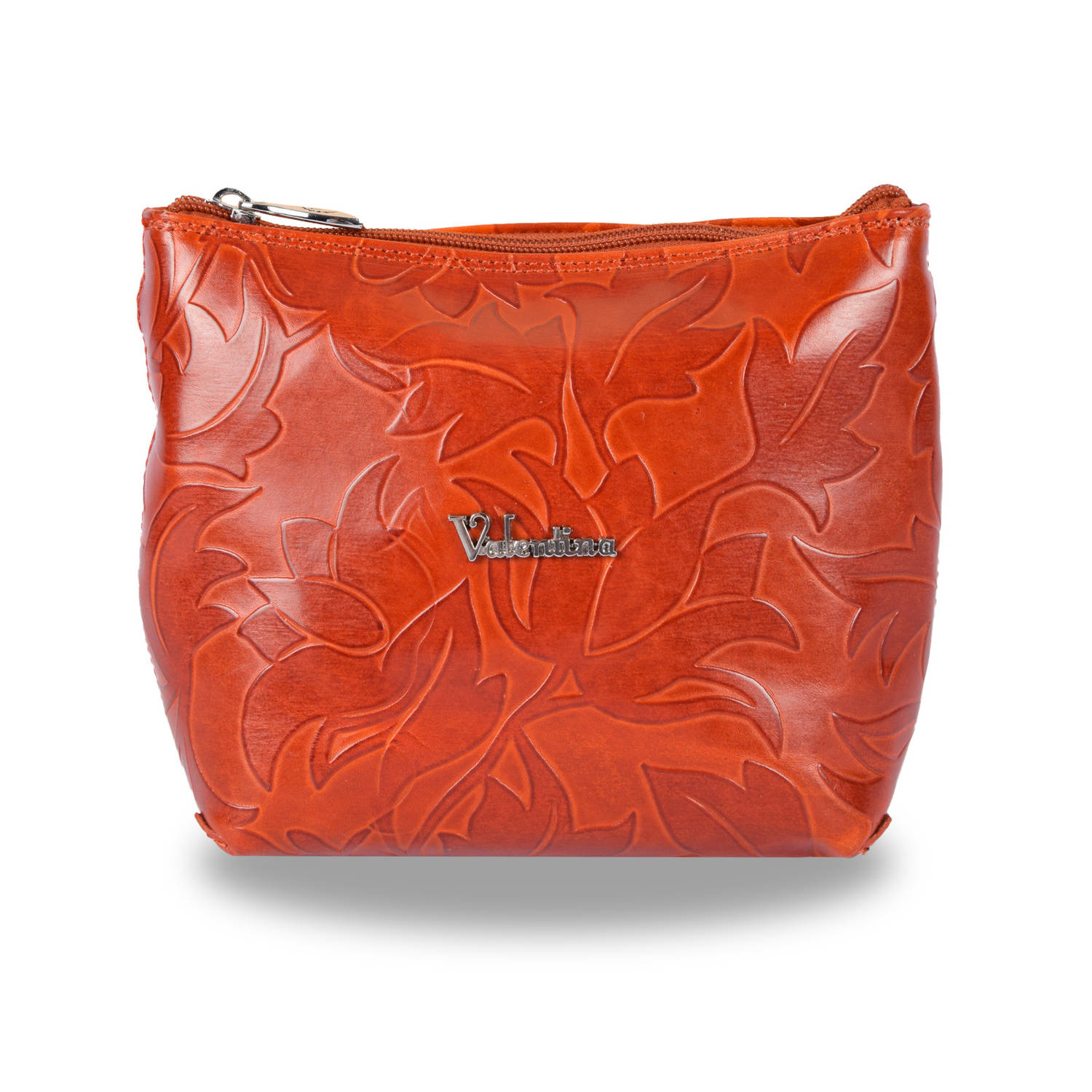 Stijlvolle Rich Oranje Lederen Crossbody Tas met Bloemendesign | Perfect voor Koningsdag | Praktisch & Uniek Koningsdag Accessoires
