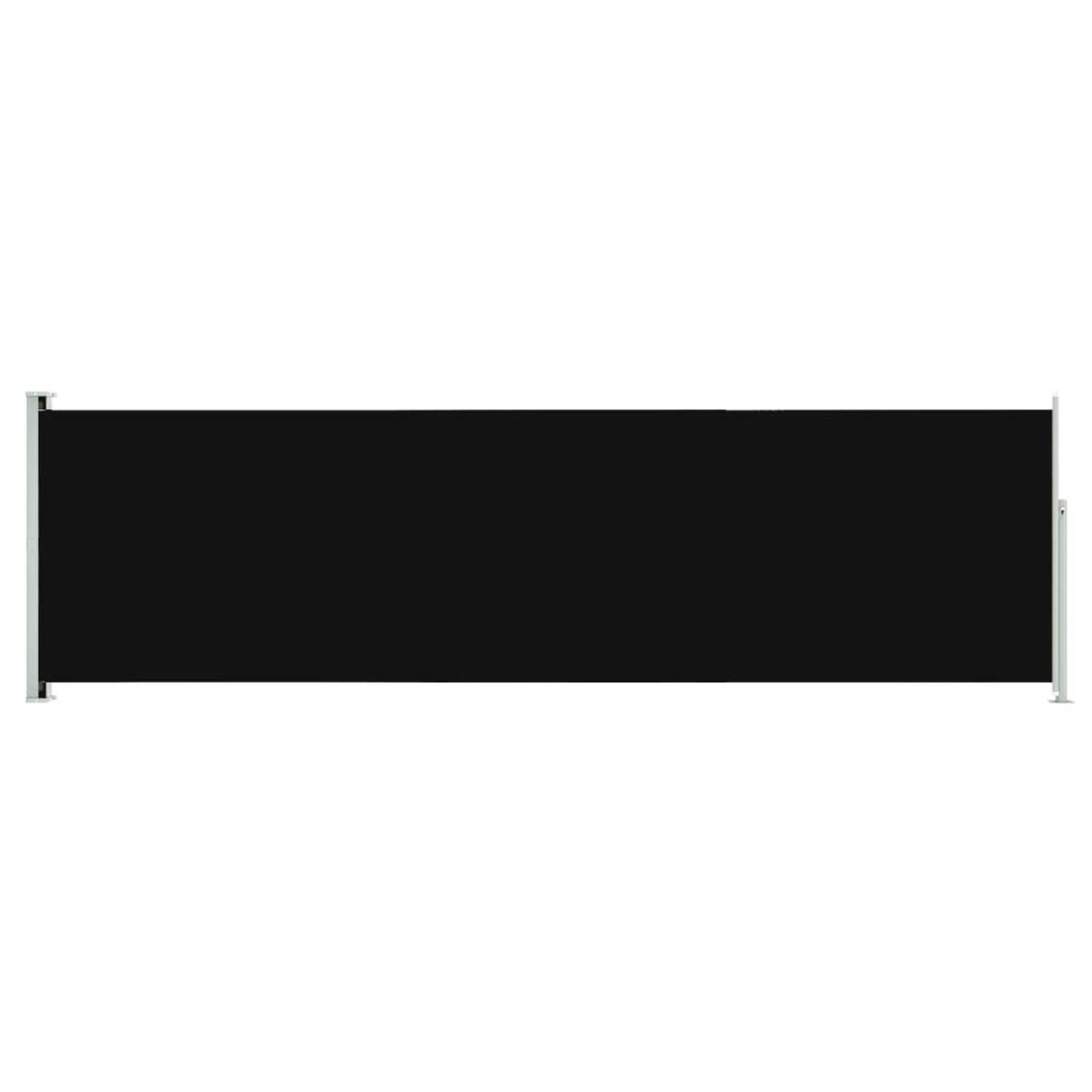 vidaXL Tuinscherm uittrekbaar 180x600 cm zwart