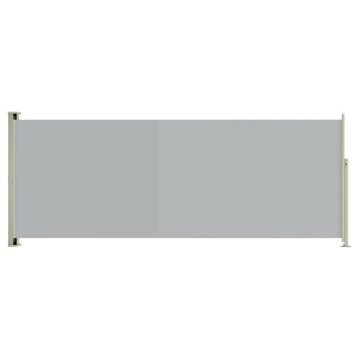 vidaXL Tuinscherm uittrekbaar 117x300 cm grijs