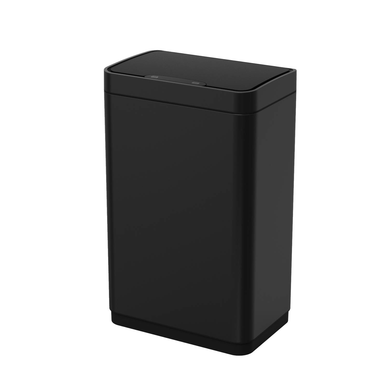 Luzzo® Iowa Black Sensor Prullenbak 50 Liter mat Zwart
