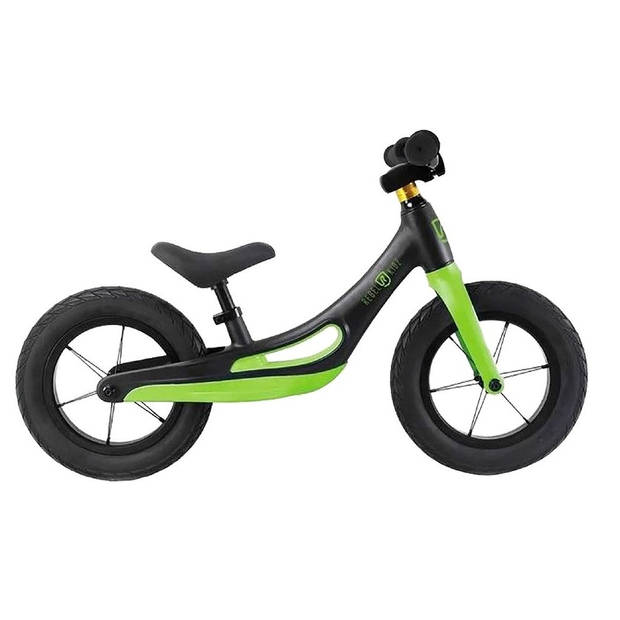 Rebel Kidz Balance Bike Alloy - Loopfiets - Zwart / Groen - 12 Inch