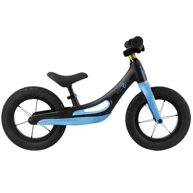 Rebel Kidz Balance Bike Alloy- Loopfiets - Zwart / Blauw - 12 Inch