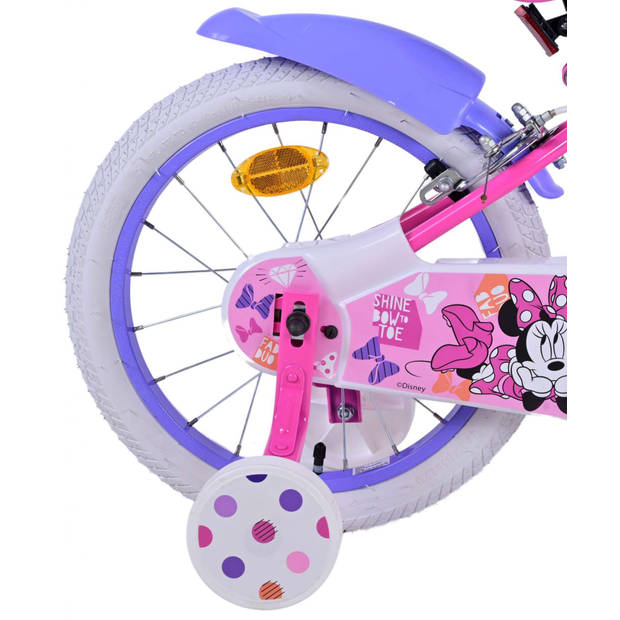 Disney Minnie Kinderfiets - Meisjes - 16 inch - Roze - Twee handremmen