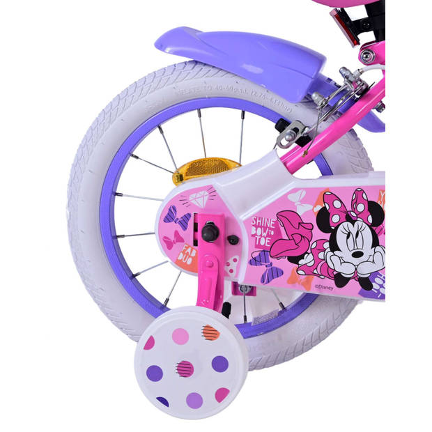 Disney Minnie Kinderfiets - Meisjes - 14 inch - Roze - Twee handremmen