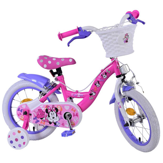 Disney Minnie Kinderfiets - Meisjes - 14 inch - Roze - Twee handremmen