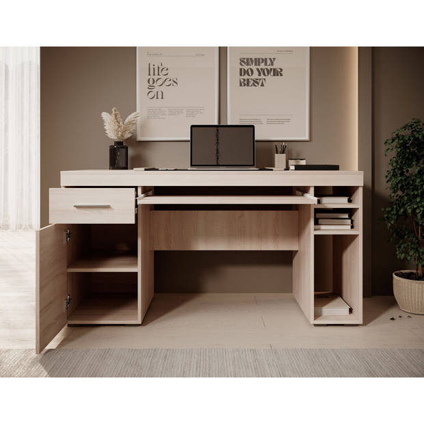 Meubella Bureau Acta - Eiken - 145 cm