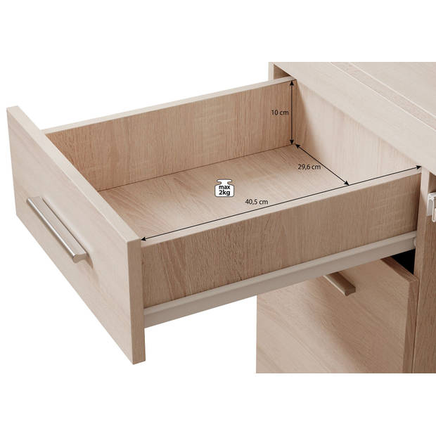 Meubella Bureau Acta - Eiken - 145 cm