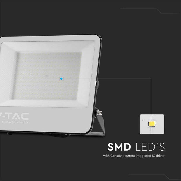 V-TAC VT-44205 Zwarte LED Schijnwerpers - 185lm/w - IP65 - 200W - 37000 Lumen - 4000K