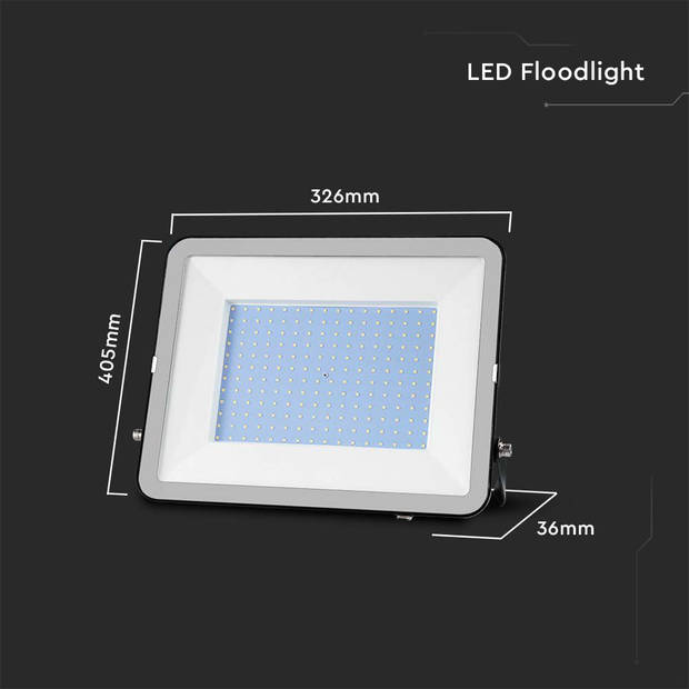 V-TAC VT-44200-B Zwarte LED Schijnwerpers - Samsung - IP65 - 200W - 17540 Lumen - 6500K - 5 Jaar