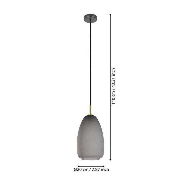 EGLO Alobrase Hanglamp - E27 - Ø27.5 cm - Zwart