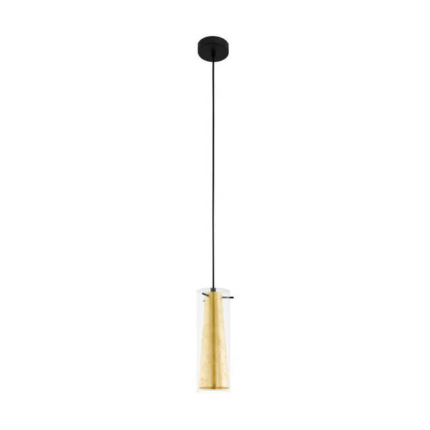 EGLO Pinto Gold Hanglamp - E27 - Ø 18 cm - Zwart