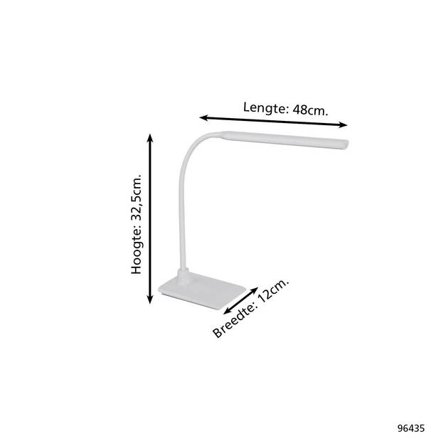 EGLO Laroa Tafellamp - inclusief LED - Kantelbaar - Wit