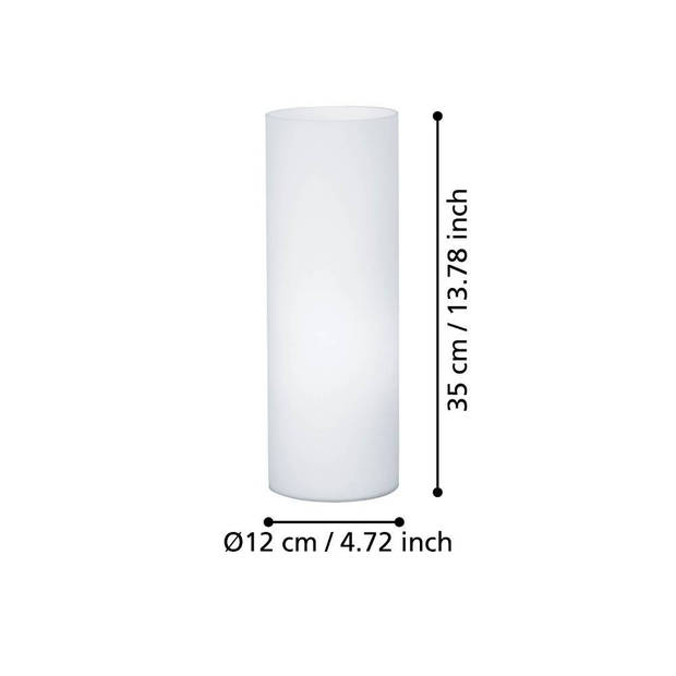 EGLO Geo Tafellamp - E27 - 12 cm - Opaal