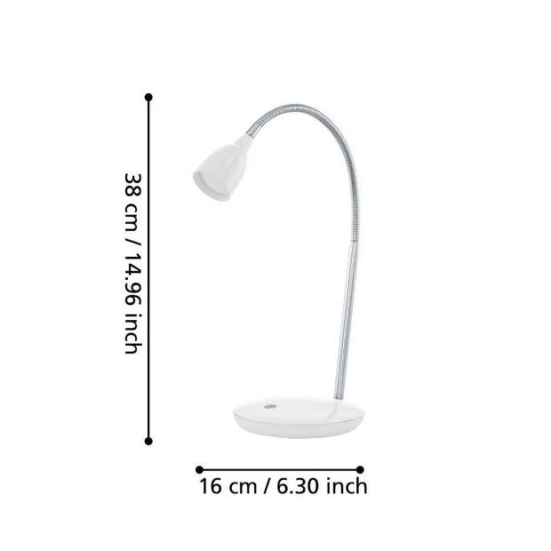 EGLO Durengo Tafellamp - LED - 16 cm - Wit