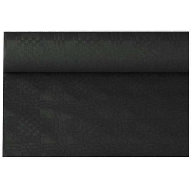 Zwarte thema versiering papieren tafelkleed 800 x 118 cm - Feesttafelkleden