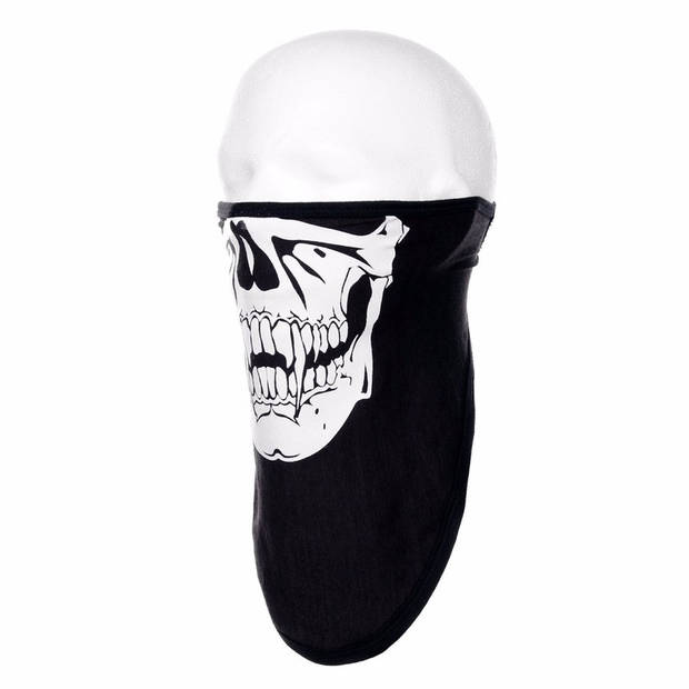 Zwart vampier skelet helm biker masker voor volwassennen - Verkleedmaskers