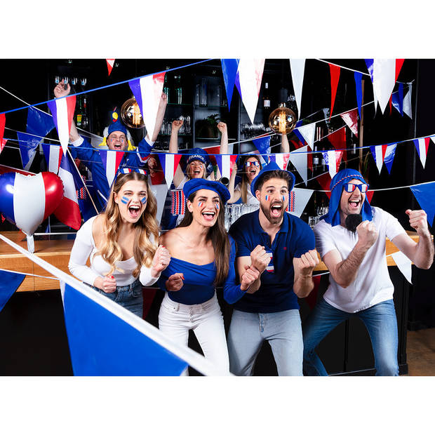 2x Stuks Boland PE vlaggenlijn - 10m - France - Frankrijk Thema - Vlaggenlijnen