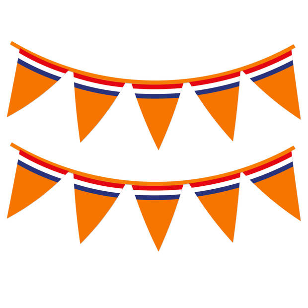 Bellatio Decorations Slinger oranje - Holland vlaggenlijn - 10 meter - Vlaggenlijnen