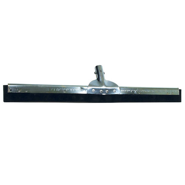 Vloertrekker/douchetrekker voor water metaal/hard rubber 60 cm met houten steel 150 cm - Vloerwissers