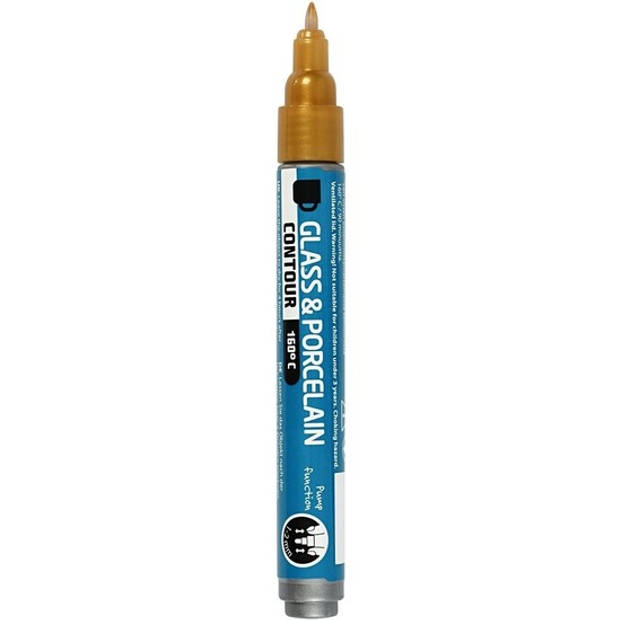 Gouden glas/porselein/metaal/keramiek stift 1-2 mm - Hobbystiften