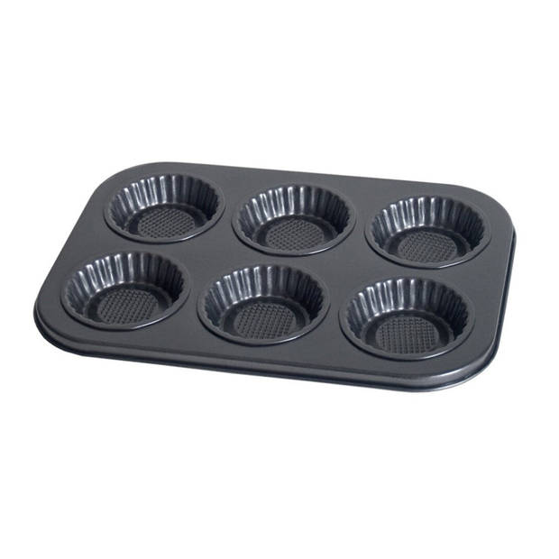 2x stuks muffins en cupcakes bakken bakvorm/bakblik 26 x 19 cm - voor 6x stuks - Muffinvormen / cupcakevormen