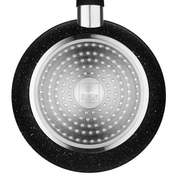 Koekenpan - Alle kookplaten geschikt - zwart - dia 20 cm - Koekenpannen
