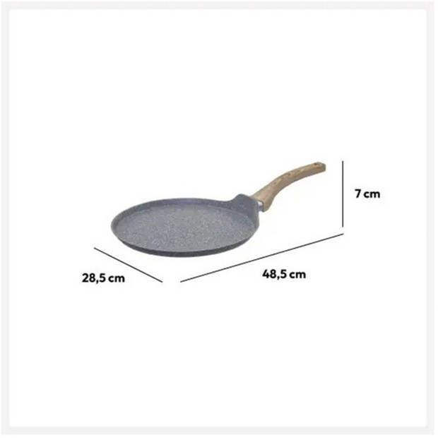 Pannenkoekenpan - Alle kookplaten geschikt - grijs - dia 28 cm - Koekenpannen