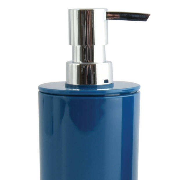 MSV Zeeppompje/dispenser Porto - PS kunststof - marine blauw - 7 x 16 cm - 260 ml - Zeeppompjes