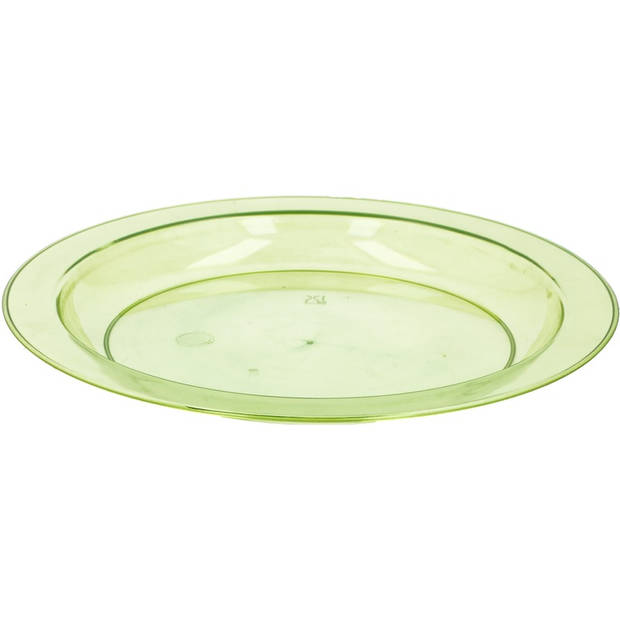 Bordjes plastic groen 20 cm kunststof/plastic - Bordjes