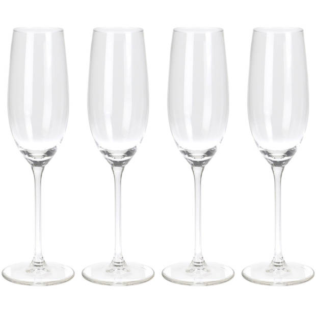 Champagneglazen - 8x - transparant - glas - 210 ml - proseccoglazen - Champagneglazen
