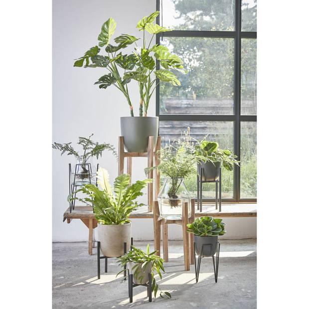 Houten plantenkrukje/planten standaard Ascot H60 x B32 cm woonaccessoires/woondecoraties - Plantenstandaarden