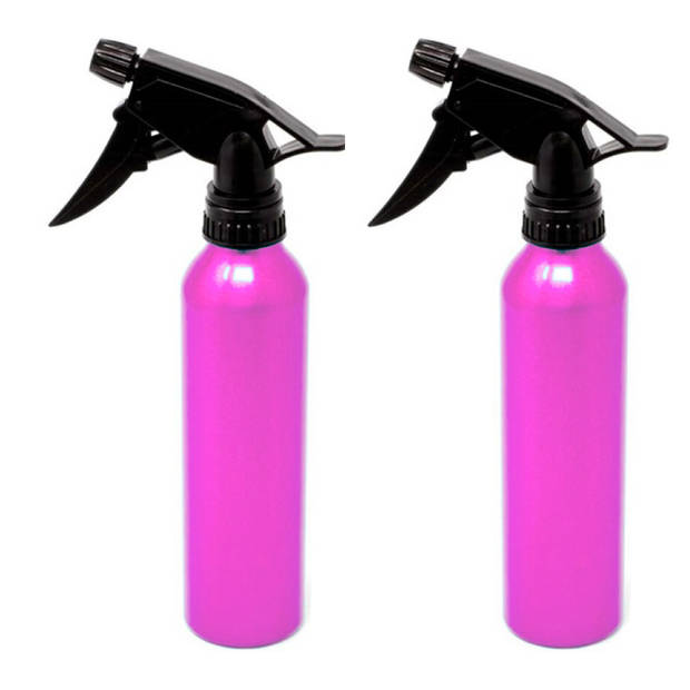 Concorde waterverstuiver - 2x - roze - aluminium - 300 ml - Waterverstuivers