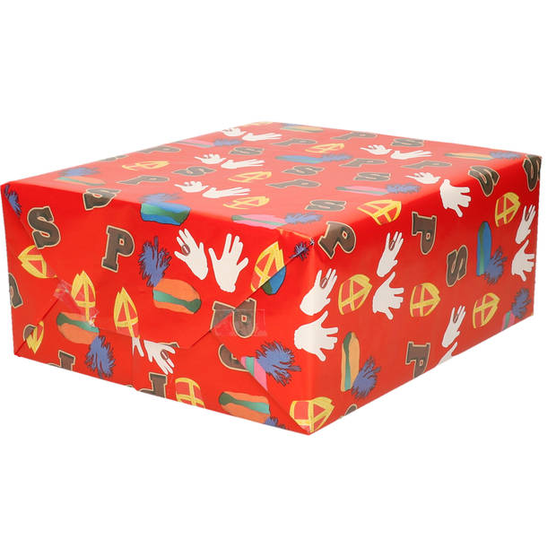 Sinterklaas inpakpapier/cadeaupapier 200 x 70 cm op rol - Cadeaupapier