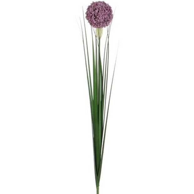 Mica lila paarse kunst allium/sierui kunstbloemen 80 cm decoratie - Kunstbloemen