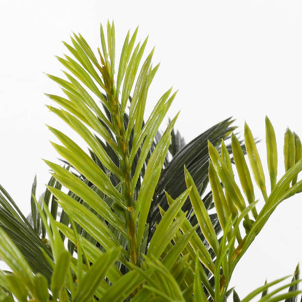 Groene Cycaspalm kunstplant 37 cm met zwarte pot - Kunstplanten