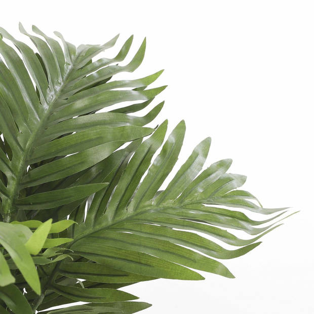 Groene Areca palm kunstplant in pot 40 cm woonaccessoires/woondecoraties - Kunstplanten