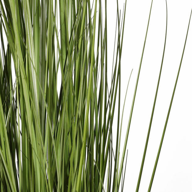 Groene Papyrus kunstplant 76 cm met zwarte pot - Kunstplanten