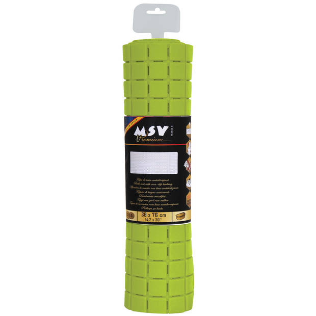 MSV Douche/bad anti-slip mat badkamer - rubber - limegroen - 54 x 54 cm - Badmatjes