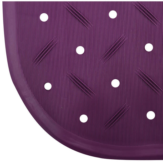 MSV Douche/bad anti-slip mat badkamer - rubber - paars - 54 x 54 cm - Badmatjes