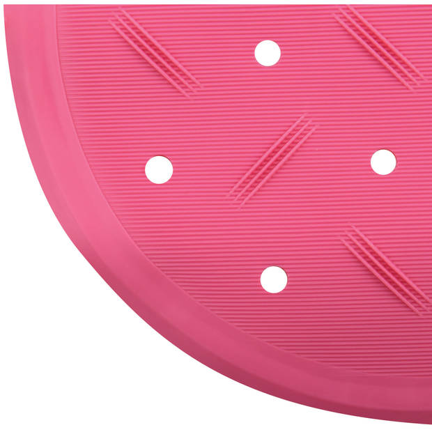 MSV Douche/bad anti-slip mat badkamer - rubber - fuchsia roze - 54 x 54 cm - Badmatjes