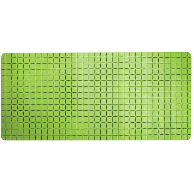 MSV Douche/bad anti-slip mat badkamer - rubber - limegroen - 76 x 36 cm - Badmatjes