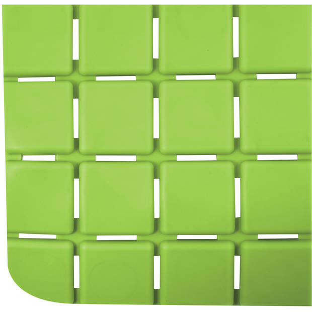 MSV Douche/bad anti-slip mat badkamer - rubber - limegroen - 76 x 36 cm - Badmatjes