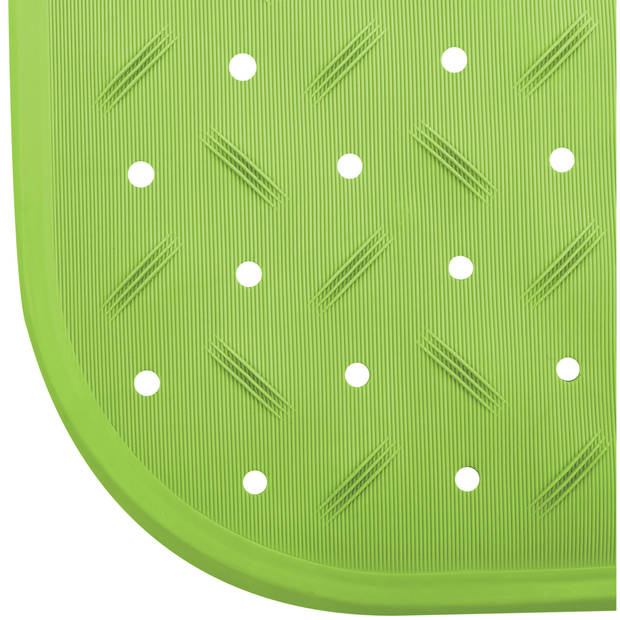 MSV Douche/bad anti-slip mat badkamer - rubber - limegroen - 54 x 54 cm - Badmatjes