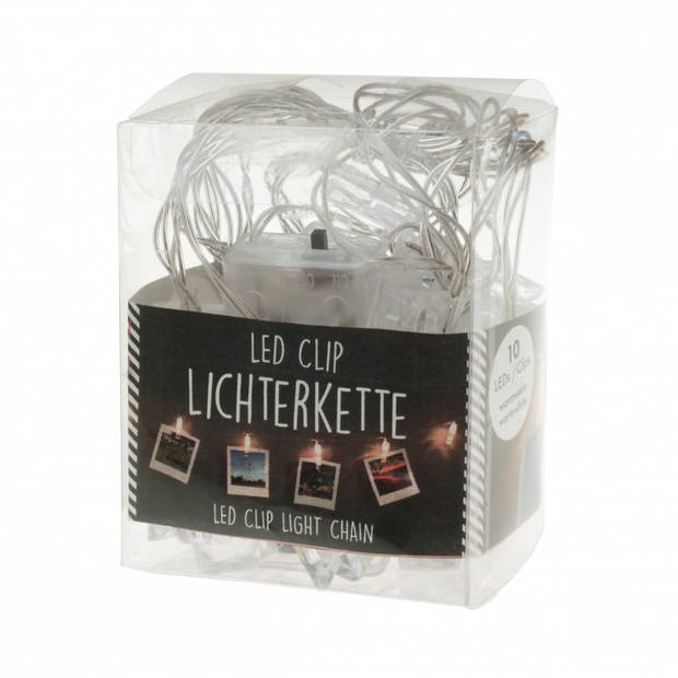 Lichtslinger - met LED knijpertjes - 150 cm - Kerstkaarten ophangen - 150 cm - Lichtsnoeren